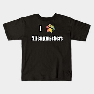 I Heart Affenpinschers | I Love Affenpinschers Kids T-Shirt